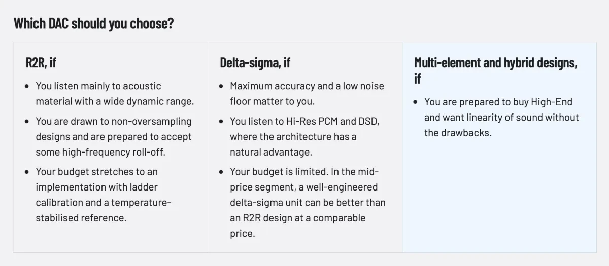R2R versus delta-sigma - a complete comparison of DAC conversion architectures